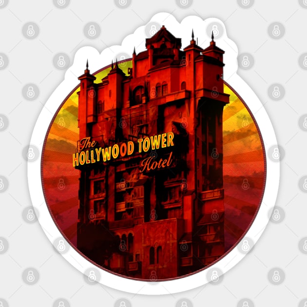 The Hollywood Tower Hotel Sticker by Soister